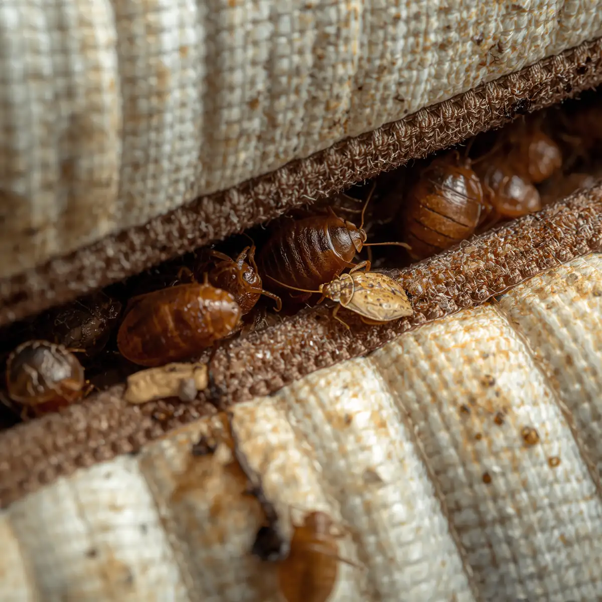 Typische Bettwanzen-Verstecke